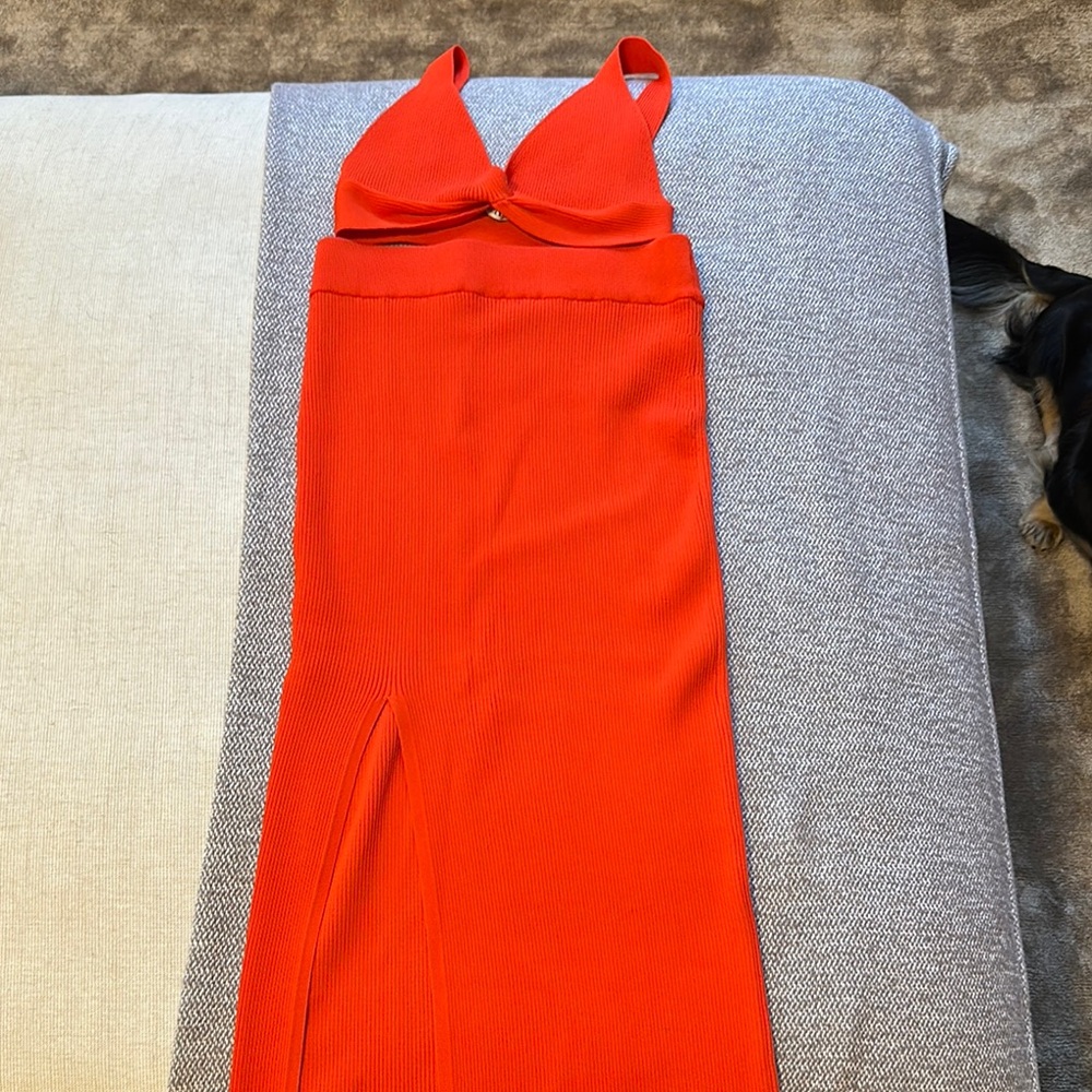 Zara Elegant Red Sleeveless Dress
